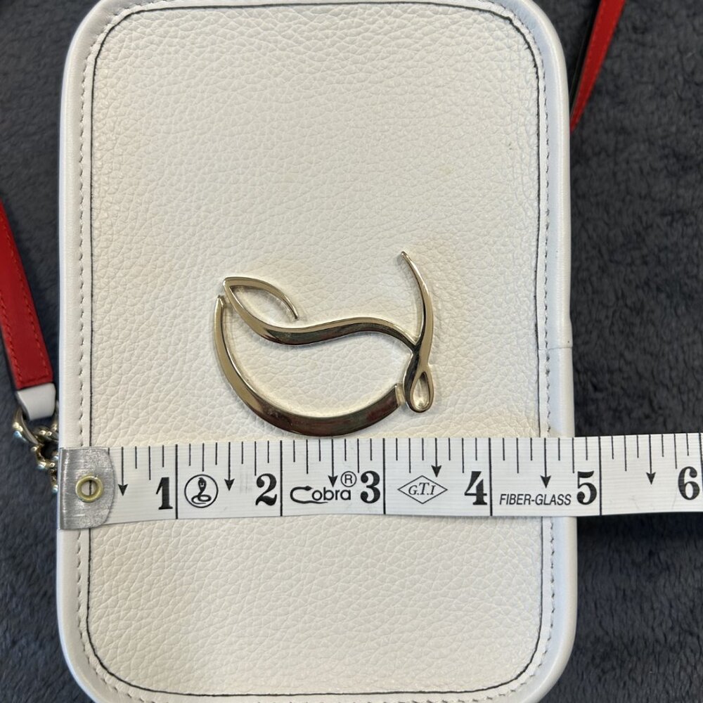 Christian Louboutin Radioloubi Small Crossbody — Bianco Calf Leather - Picture 9 of 14